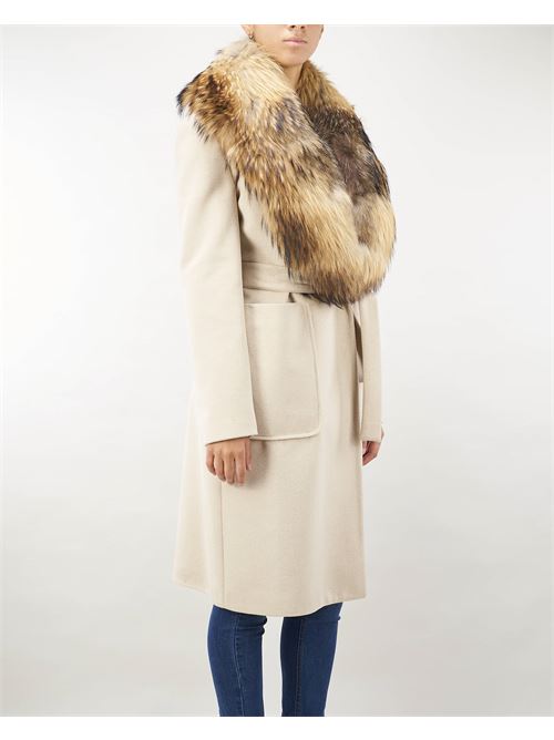 Coat with murmasky fur collar Yes London YES LONDON | Coat | CD119835